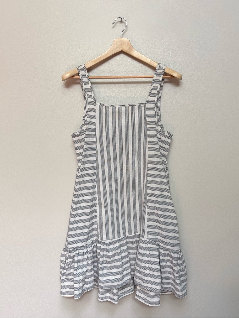 Striped Blue & White Striped Midi Sundress
